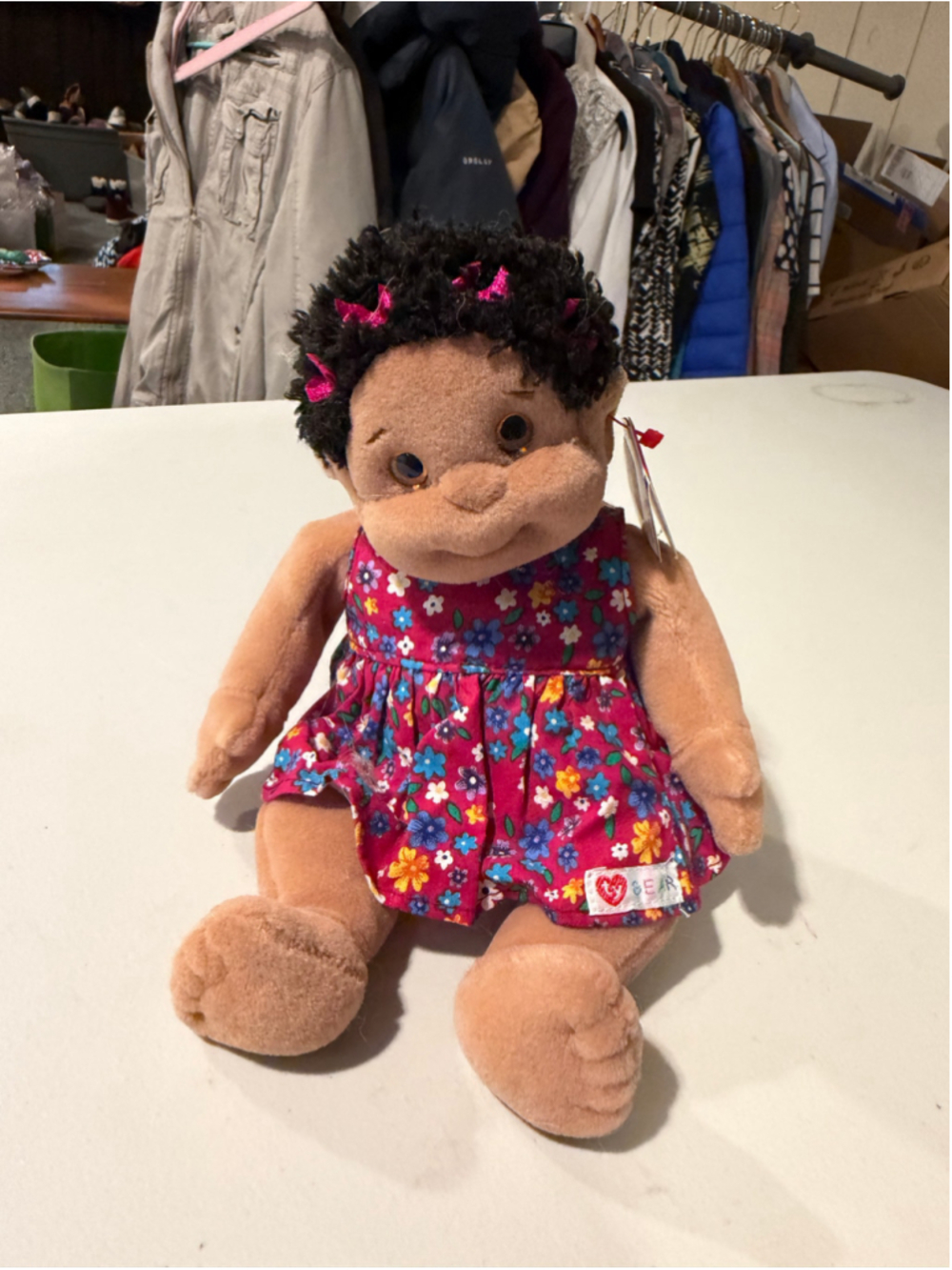 Ty Beanie Kids Cutie Doll Stuffed Animal One Size Pink Black